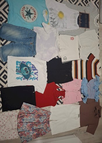 18 parça 9 10 11 12 13 14 15 yaş kız çocuğu kıyafetleri - Görsel 2