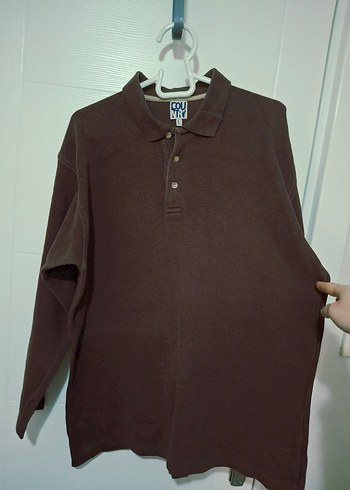 erkek L beden Uzun Kollu sweatshirt Polo Tişört - Görsel 2