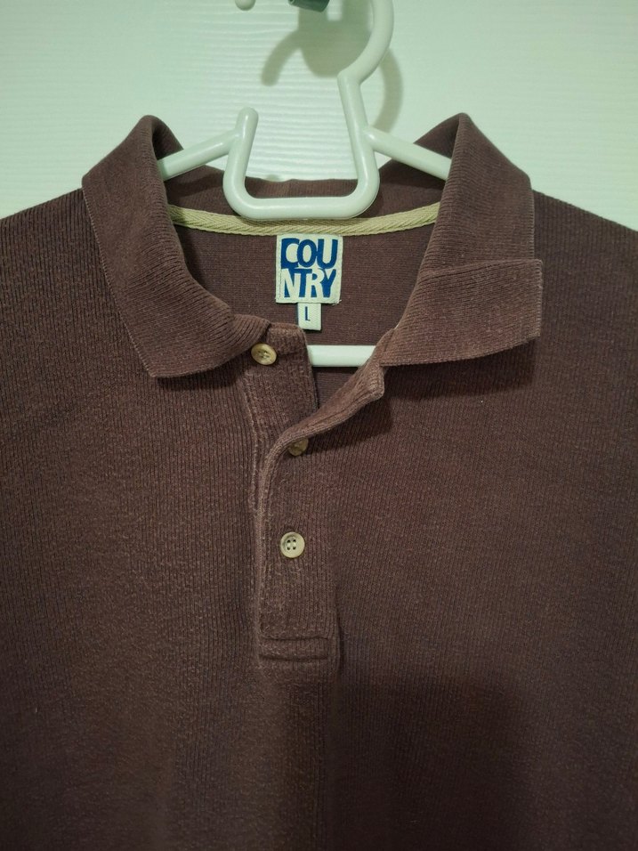 erkek L beden Uzun Kollu sweatshirt Polo Tişört - Görsel 4