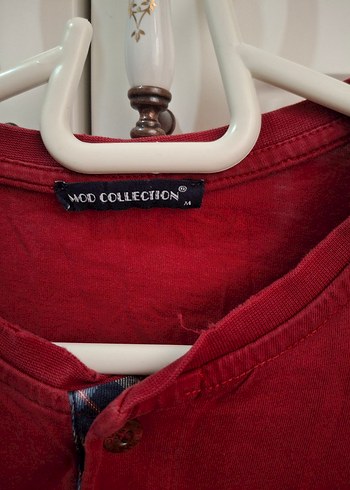 Erkek Bordo Uzun Kollu Düğmeli Sweatshirt - Görsel 3