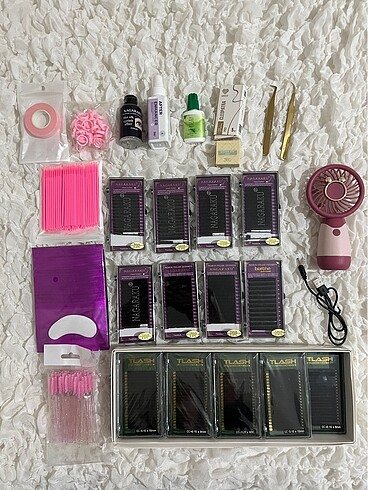 ipek kirpik başlangıç set-takım