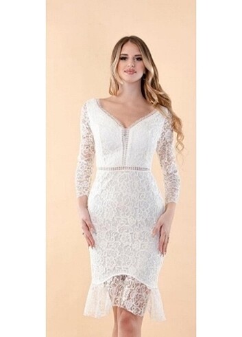 Beyaz Elbise nikah elbisesi