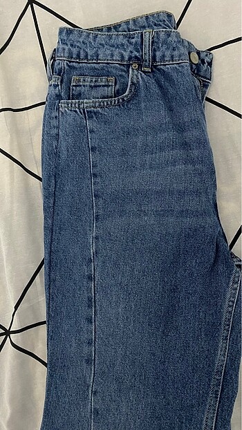 l Beden mavi Renk yırtmaçlı yüksel bel bootcut jean