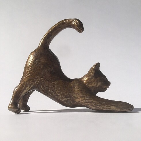 Beden Bronz Kedi Figürü