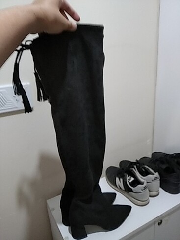 39,5 Beden siyah Renk Uzun dizüstü çorap bot yeniden farksiz