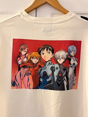 Bershka Bershka Neon Genesis Evangelion Baskılı Tişört Unisex