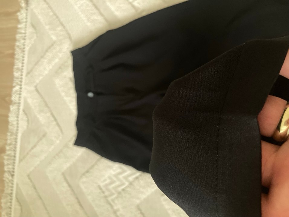 Kadın Siyah Elastik Kumaş Pantolon - Görsel 2