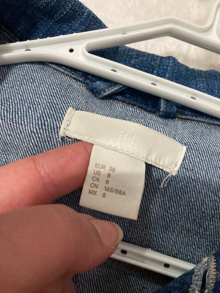 Düğmeli Mavi Kadın Kot Ceket - Görsel 4