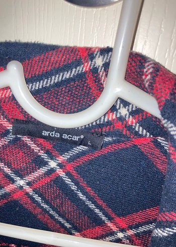 Bordo Ekose Desenli Düğmeli Kadın Gömlek - Görsel 4