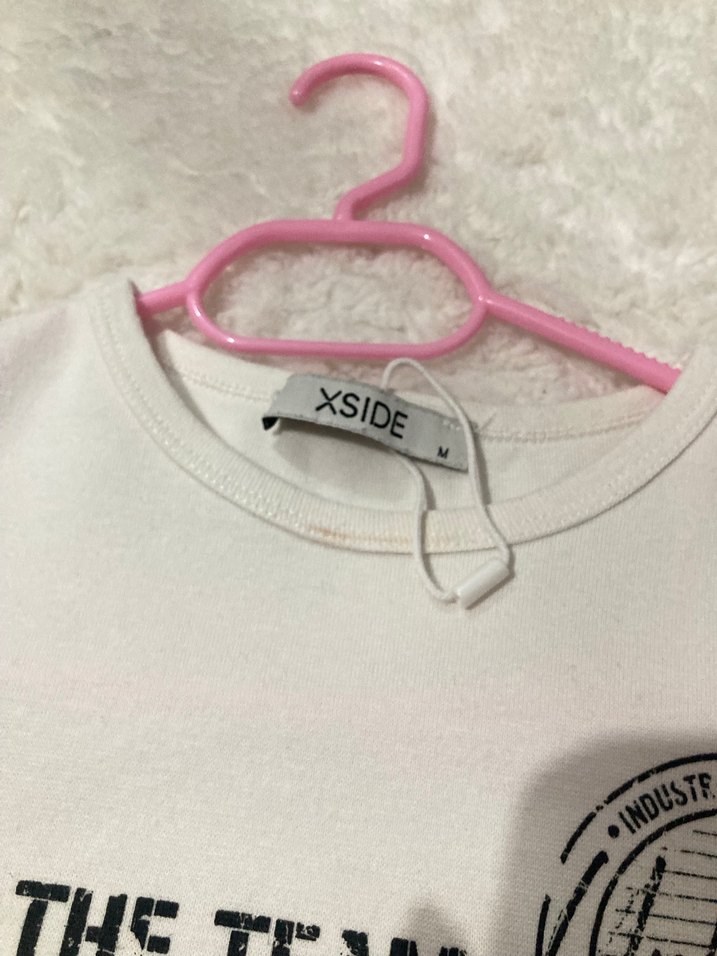 Baskılı Beyaz Pamuklu Kadın Tişört - Görsel 2