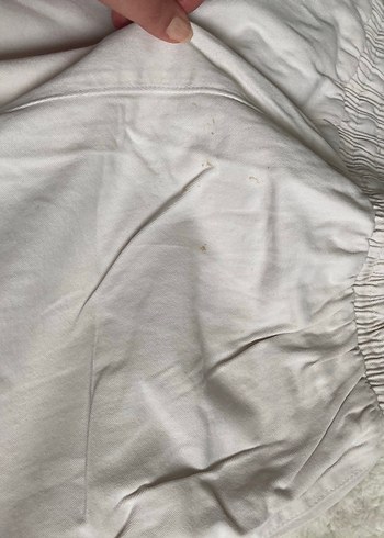 Kadın Beyaz Keten Midi Bol Kesim Pantolon - Görsel 3