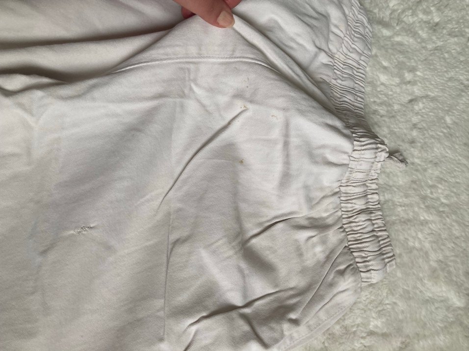 Kadın Beyaz Keten Midi Bol Kesim Pantolon - Görsel 3