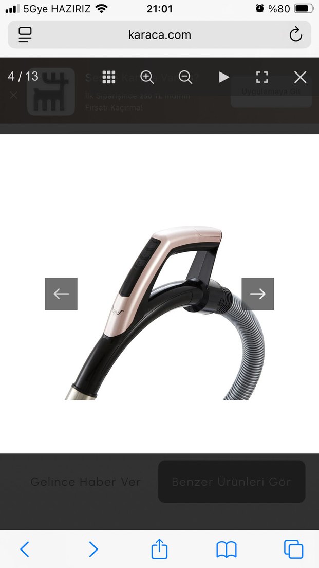 Karaca vantuz Toz Torbasız Elektrikli Süpürge - Görsel 5