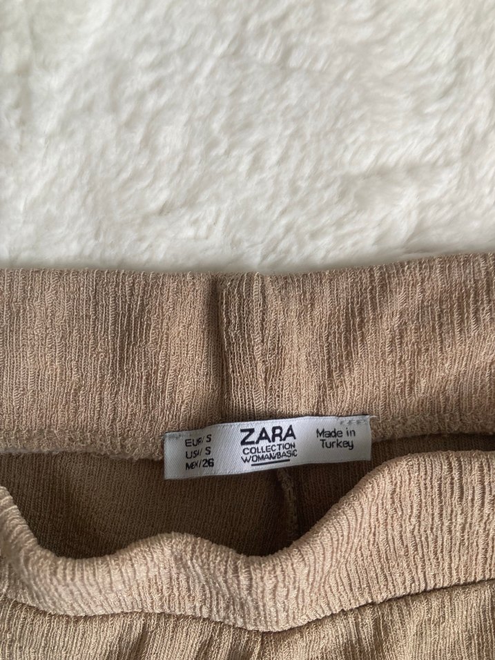 Bej Bol Kesim Keten Kadın Pantolon plaj pantolonu zara - Görsel 3