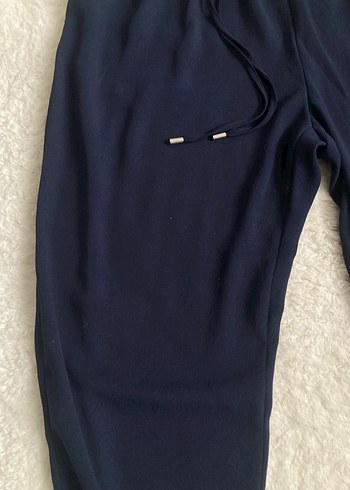 Lacivert Kadın Rahat Kesim Kumaş Pantolon - Görsel 2