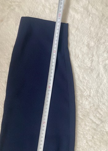 Lacivert Kadın Rahat Kesim Kumaş Pantolon - Görsel 6