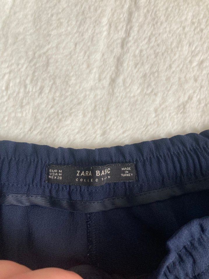 Lacivert Kadın Rahat Kesim Kumaş Pantolon - Görsel 4