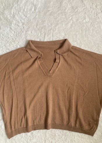 İnce triko örme tişört polo yaka - Görsel 4