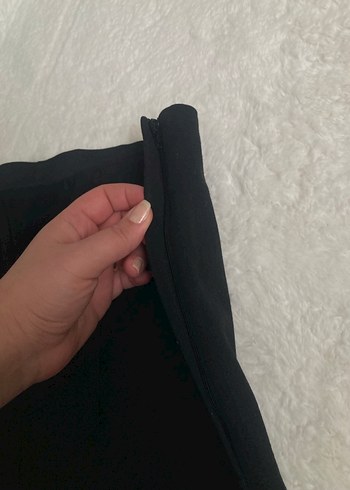 Siyah Kadın Rahat Kesim Kumaş Pantolon - Görsel 6