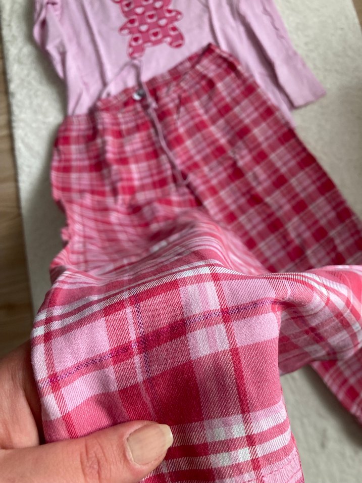 Pembe Uzun Kollu Gevşek Kesim Pijama Takımı - Görsel 2