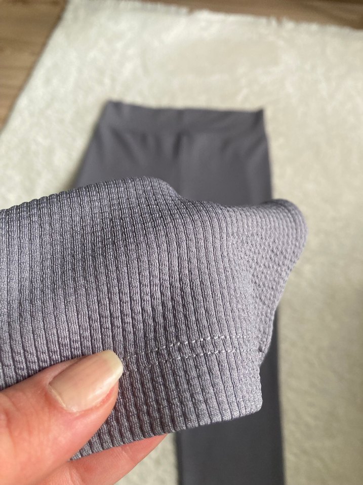 Gri Kadın Tayt fitilli - Görsel 2