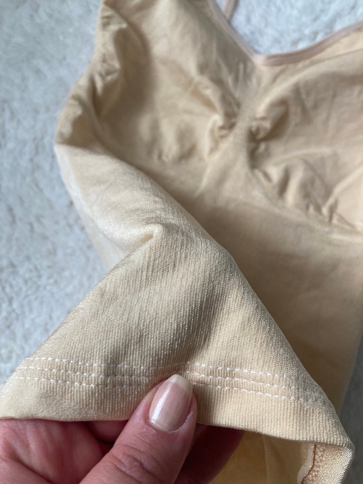 Bej V Yakalı üst korse sıkı - Görsel 2