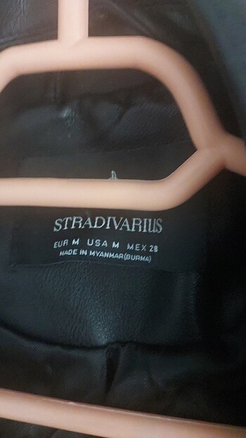 m Beden siyah Renk Stradivarius deri mont