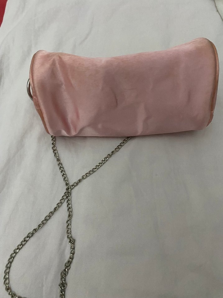 Bershka Pembe saten çanta - Görsel 2