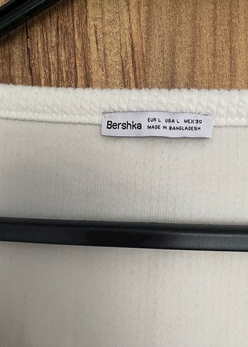 Kadın Beyaz Uzun Kollu Crop Top Bershka - Görsel 2