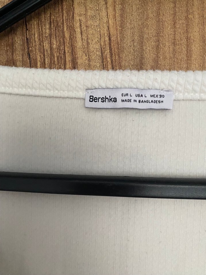 Kadın Beyaz Uzun Kollu Crop Top Bershka - Görsel 2