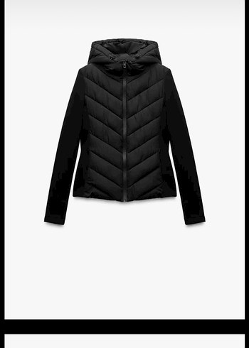 Zara Siyah Kapüşonlu Kemerli Kadın Ceket
