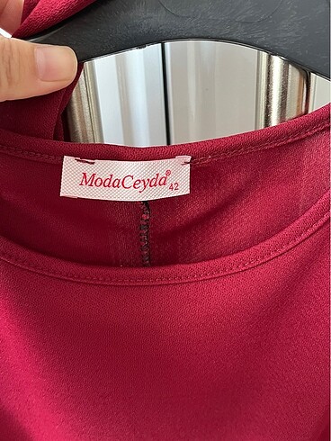 42 Beden Bordo Mevlânâ elbise