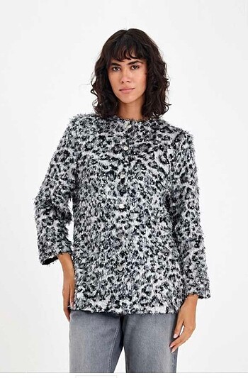 Leopar Tüylü Ceket