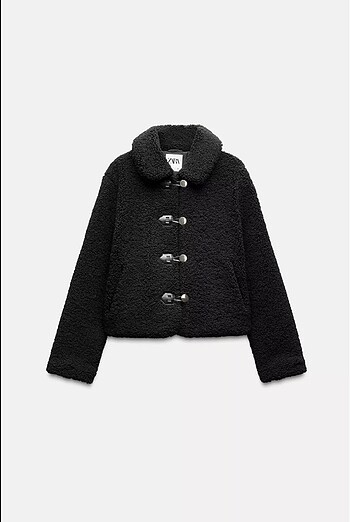Zara suni yünlü peluş ceket