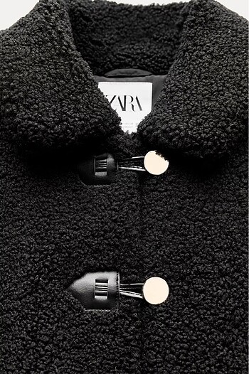 l Beden Zara suni yünlü peluş ceket