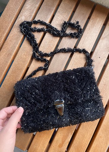 Zincir Detaylı Siyah Gotik Kadın Çanta - Görsel 2