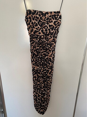 xs Beden Leopar elbise