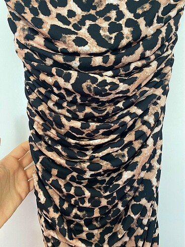 xs Beden çeşitli Renk Leopar elbise