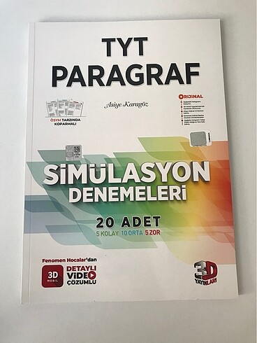 3D Yayınları TYT paragraf denemesi