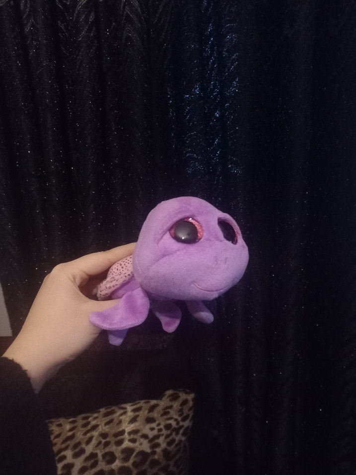 Mor Peluş Oyuncak Kaplumbağa Ty - Görsel 2