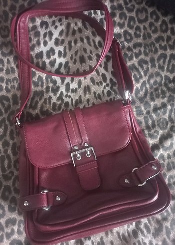 Bordo Vintage Kadın Çanta - Görsel 2