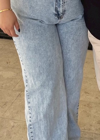 Mavi Normal Boy Rahat Kesim Kadın Kot Pantolon - Görsel 2