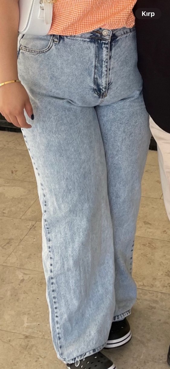 Mavi Normal Boy Rahat Kesim Kadın Kot Pantolon - Görsel 2