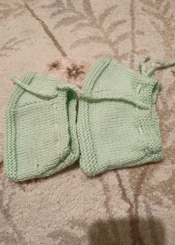 Kız Çocuk Örgü Eldivenler, Bej ve Pembe - Görsel 4