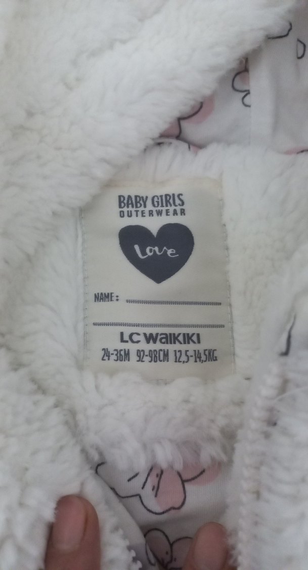 Kız Çocuk Beyaz Kürklü Yelek - Görsel 3