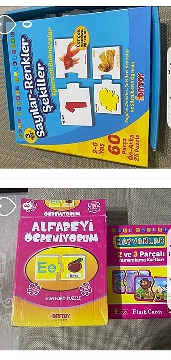 Diytoy 3 adet puzzle