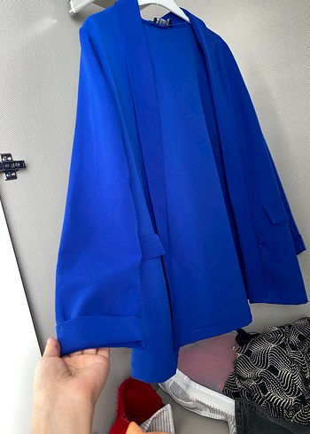 Trendyol & Milla Mavi Drapeli Kadın Blazer
