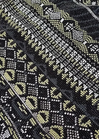 Koton Siyah kadın kendinden simli kalem etek - Görsel 3