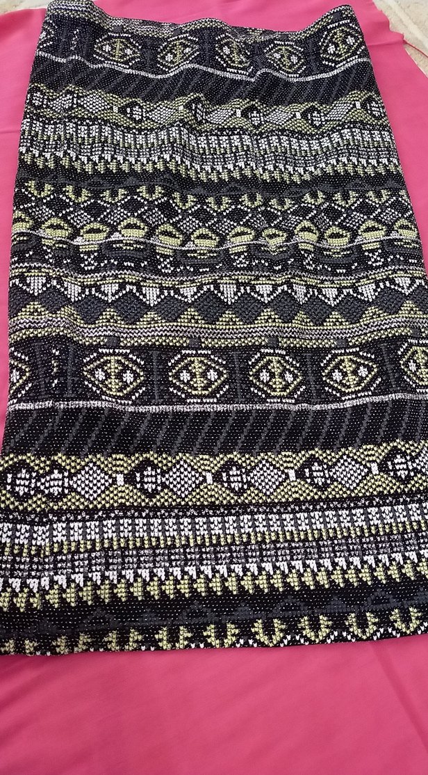 Koton Siyah kadın kendinden simli  kalem etek - Görsel 4