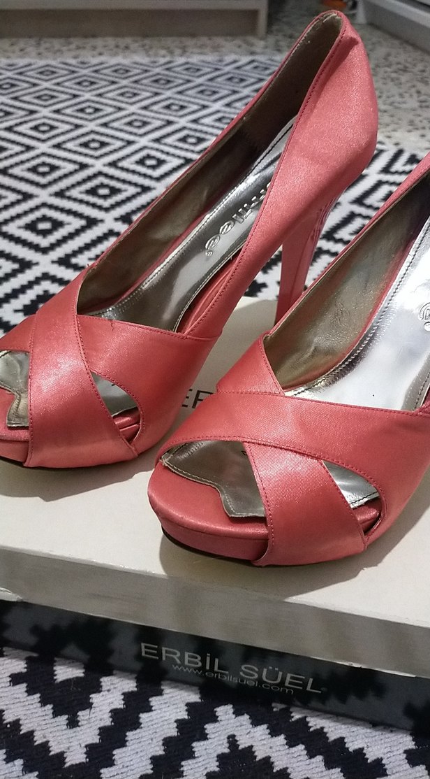 Pembe Parlak Topuklu Kadın Ayakkabı - Görsel 2